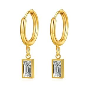 18K GOLD PLATED STAINLESS STEEL EARRINGS, INTENSITY
